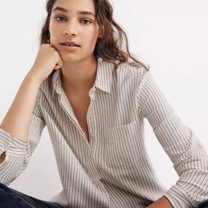 Madewell Women’s Flannel Classic Ex-Boyfriend Button-Back Shirt Size XL